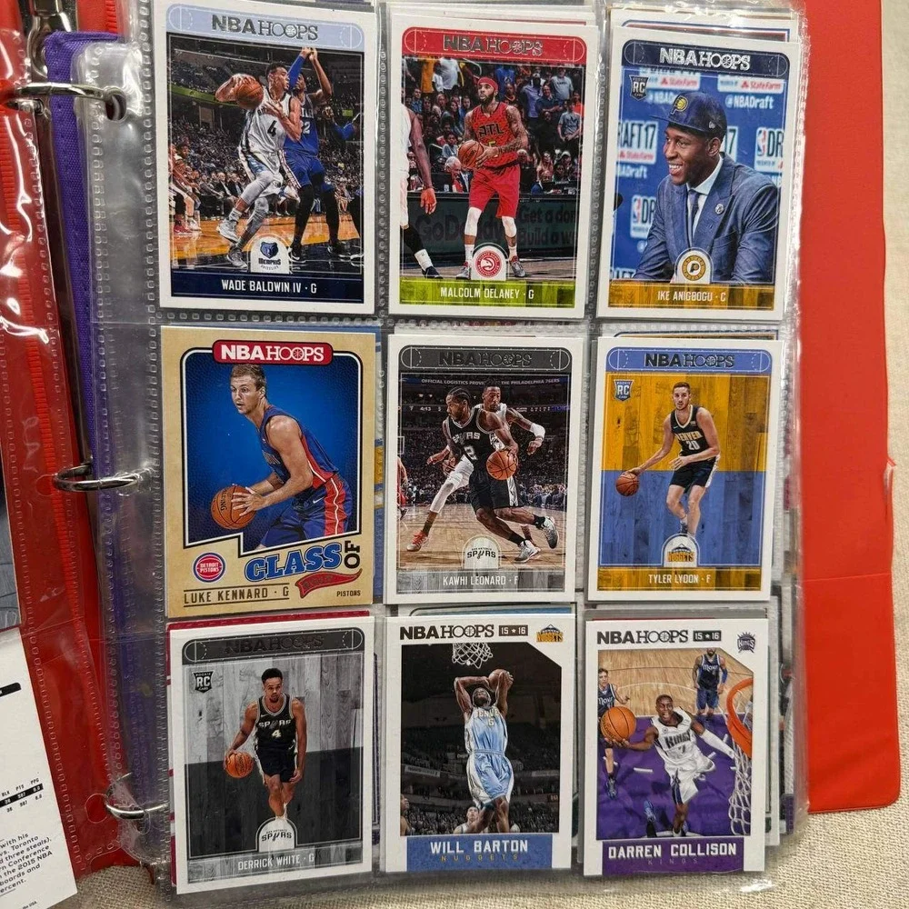 NBA Basketball Card Lot Panini Hoops Donruss Threads Rookie Cards Albums